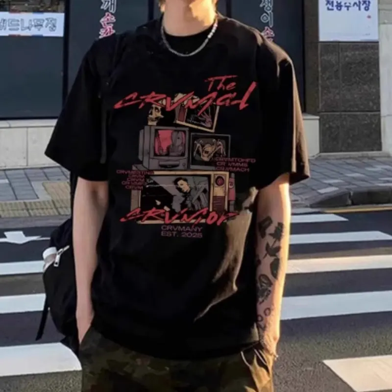 American Retro Short Sleeve T-shirt Men
