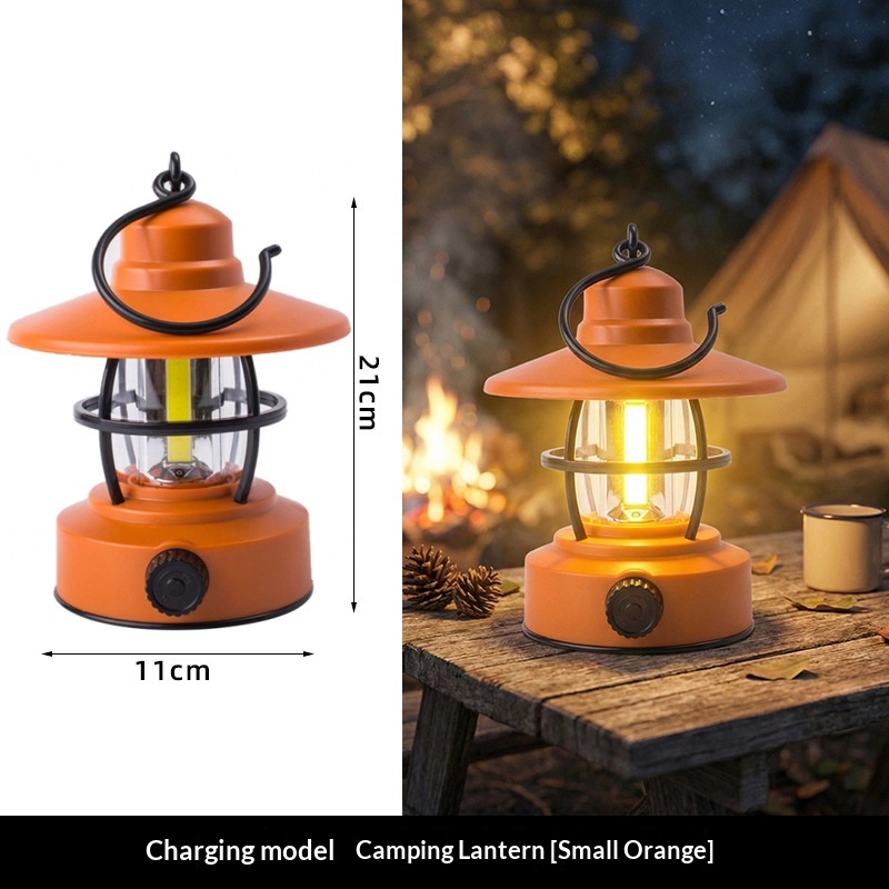 Lanterne de camping rétro solaire et rechargeable