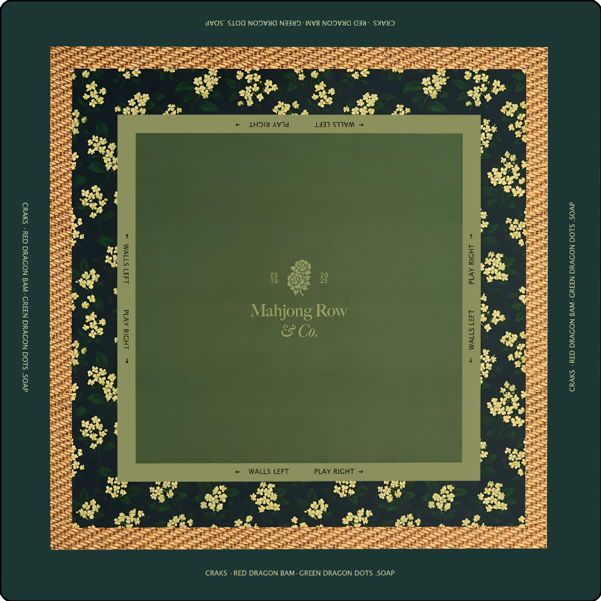 American Mahjong Diatom Mud Table Mat