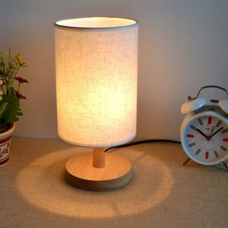 Creative Bedroom Bedside Solid Wood Table Lamp