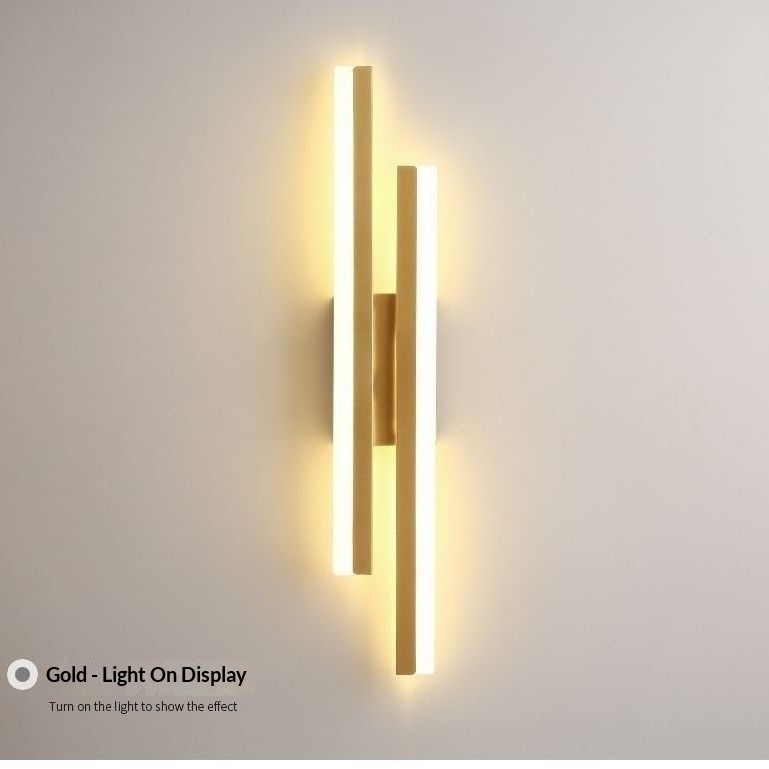 Creative Art Double Line Wall Lamp Hotel Stairs Aisle Background