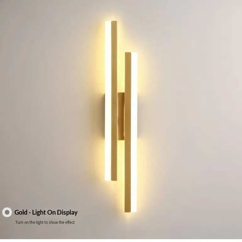 Creative Art Double Line Wall Lamp Hotel Stairs Aisle Background
