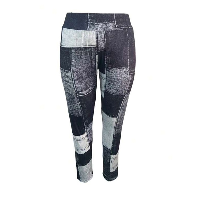 Plaid Patchwork Printed Yoga Fitness Pants 4