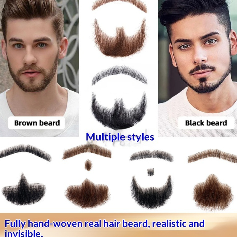 Hand-woven Simulation False Beard Eyebrows Film And Television Makeup Props