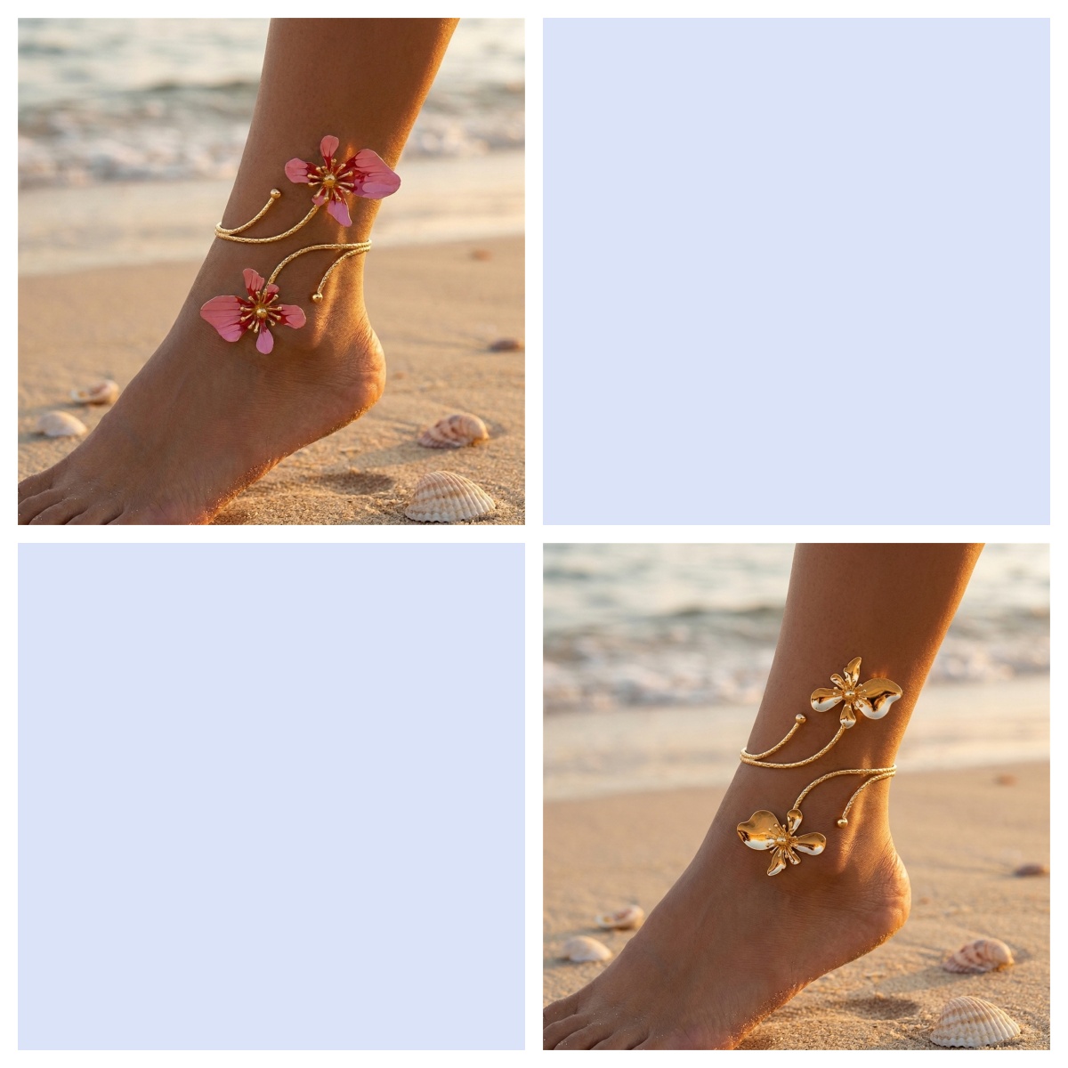 Metal Flower Anklet, picture 10 of 12
