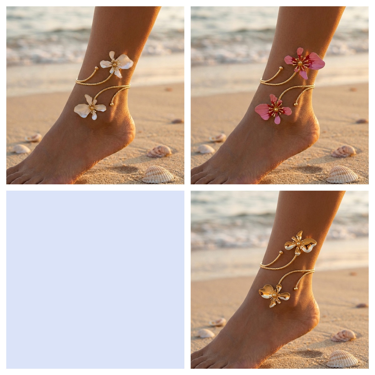 Metal Flower Anklet, picture 12 of 12