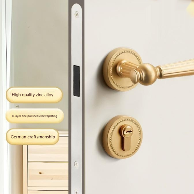 Matte Anti-theft Golden Door Lock