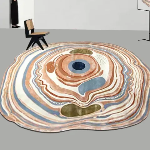 Plush Rug for Modern Style Bedroom Decor