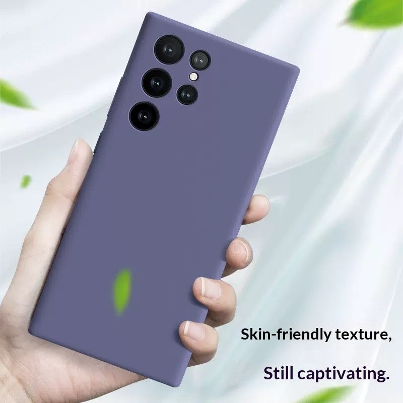 Solid-color Liquid Silicone Phone Case