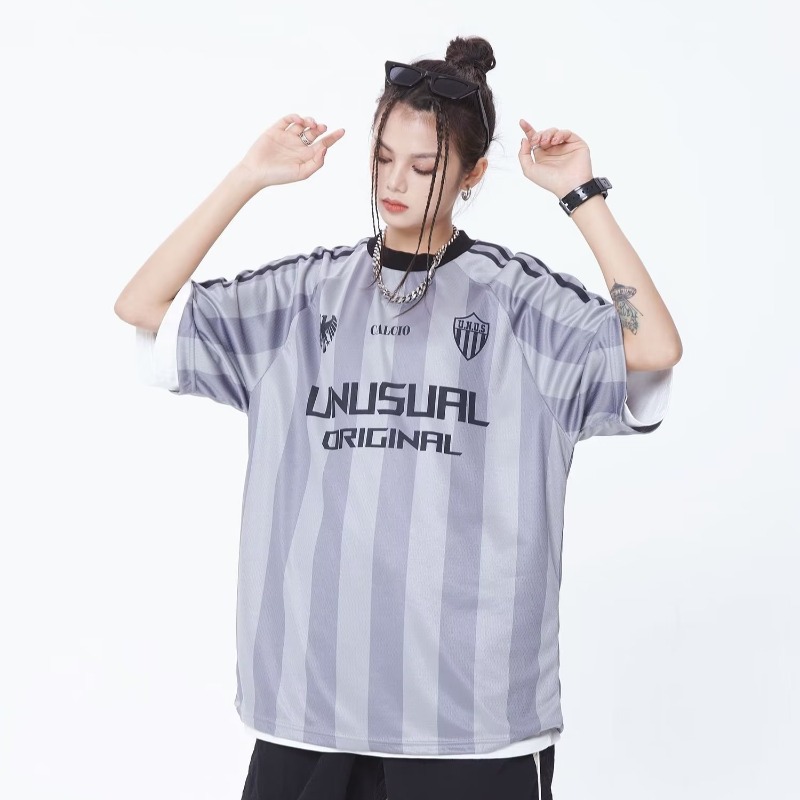 Mens And Womens Loose-fit American-style Sports T-shirt