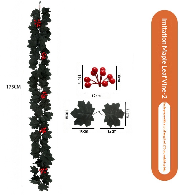 Artificial Maple Leaf Vine Halloween Wall Hanging Decoration