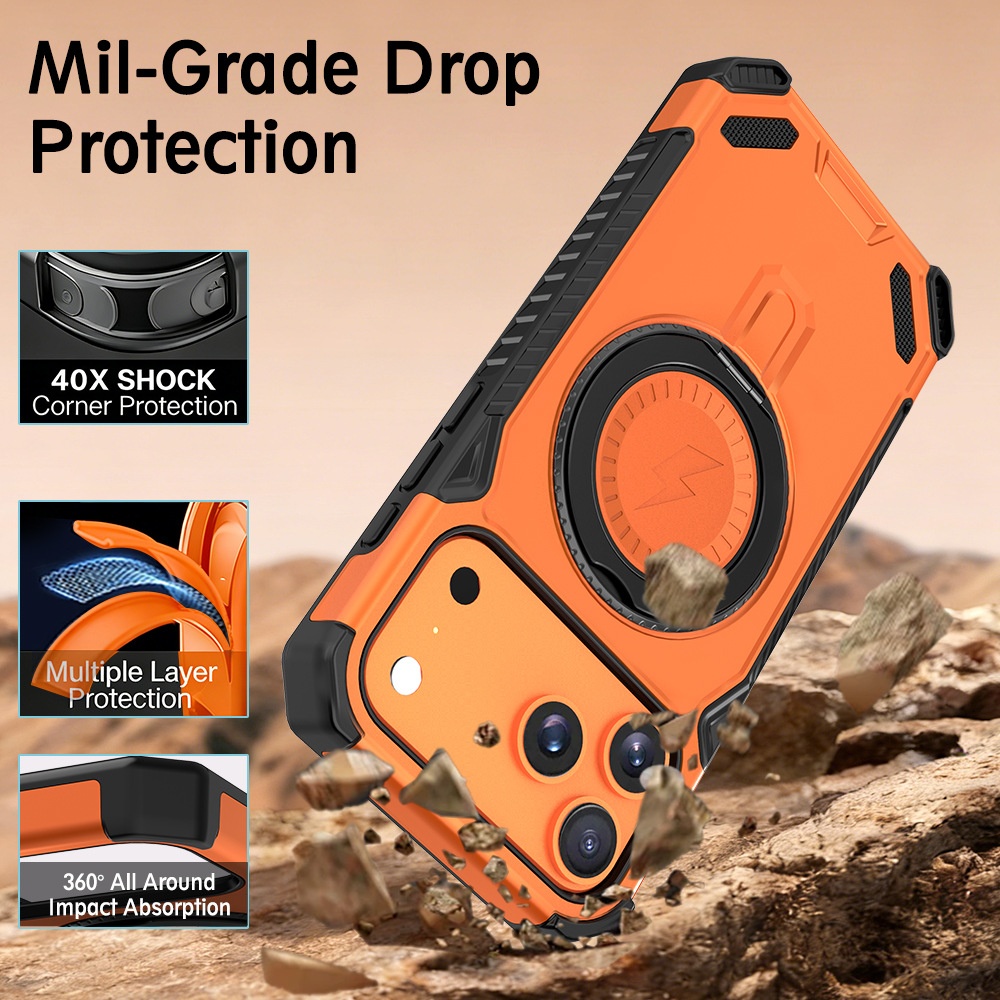 Magnetic Bracket Ring-clasp Phone Case