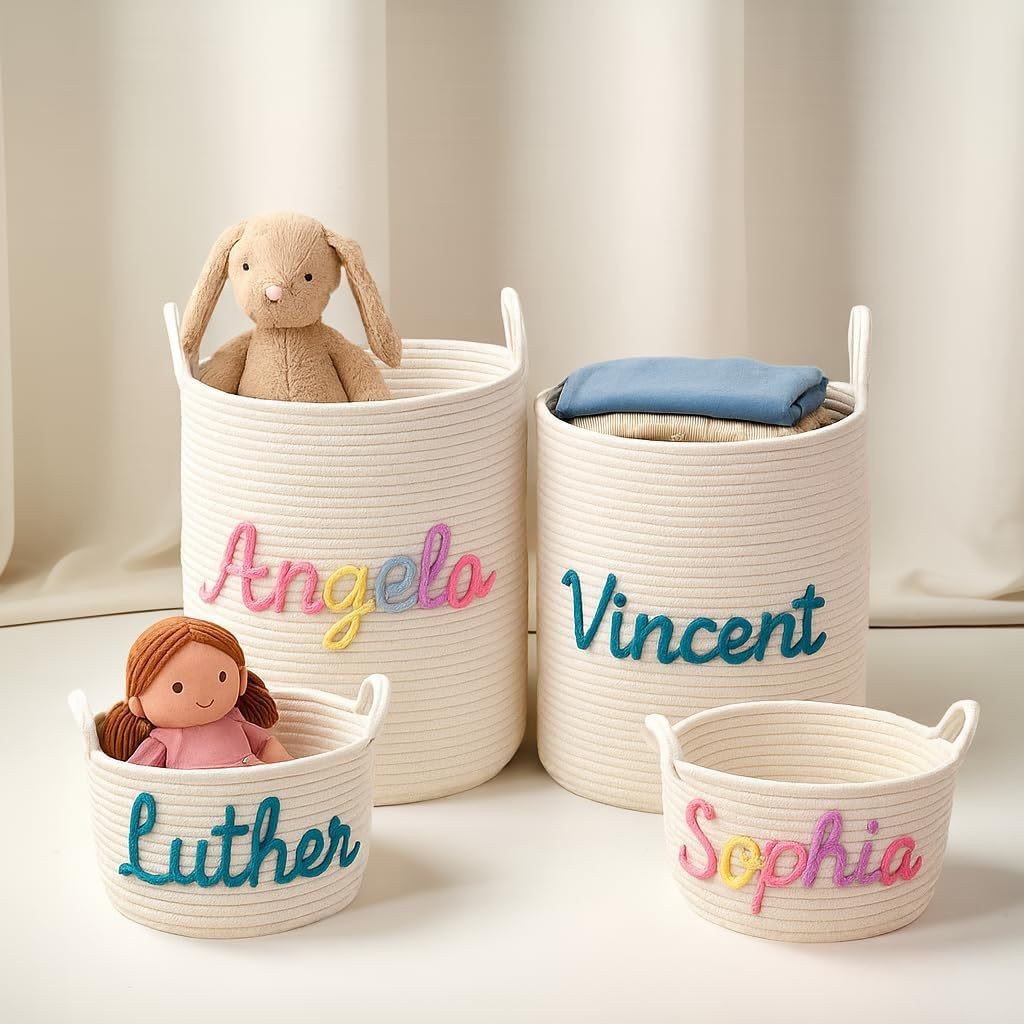 Cotton Rope Storage Basket For Pets And Children 5