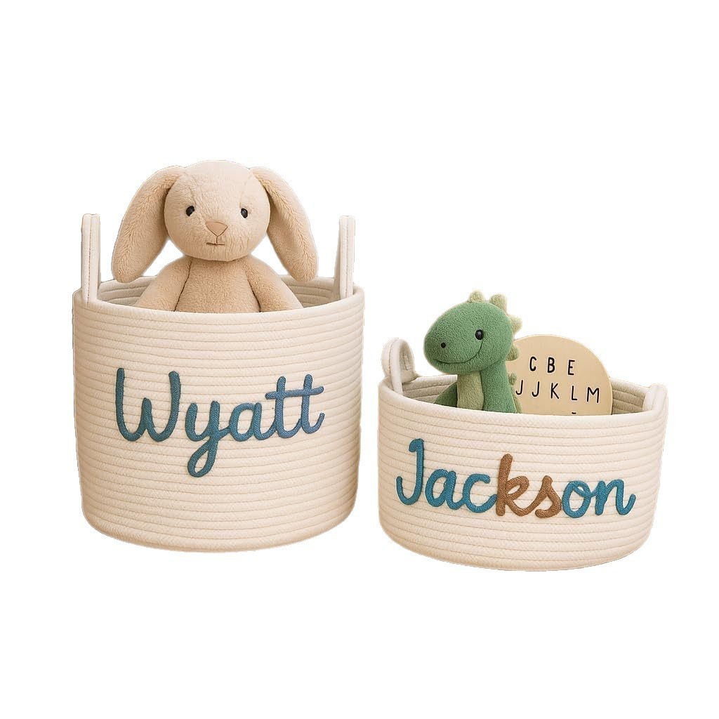 Cotton Rope Storage Basket For Pets And Children 4