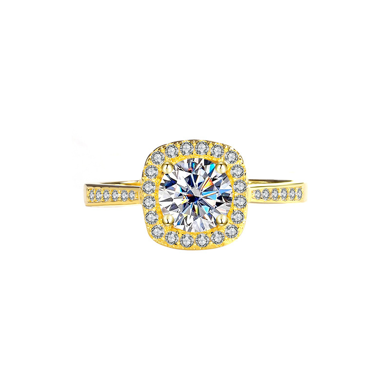 925 Silver Moissanite Luxury Ring