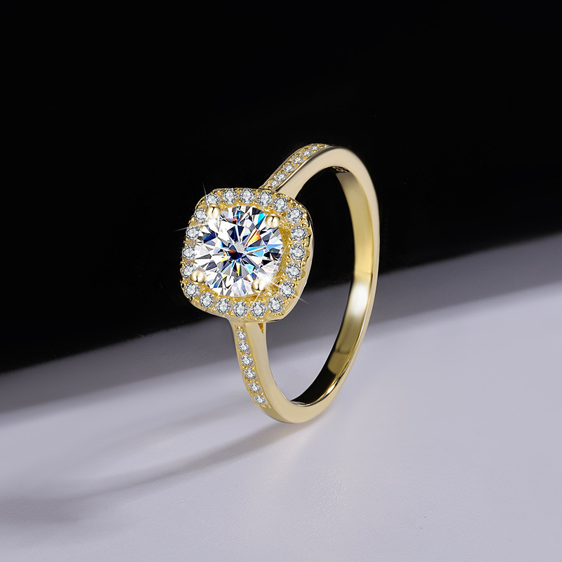 925 Silver Moissanite Luxury Ring