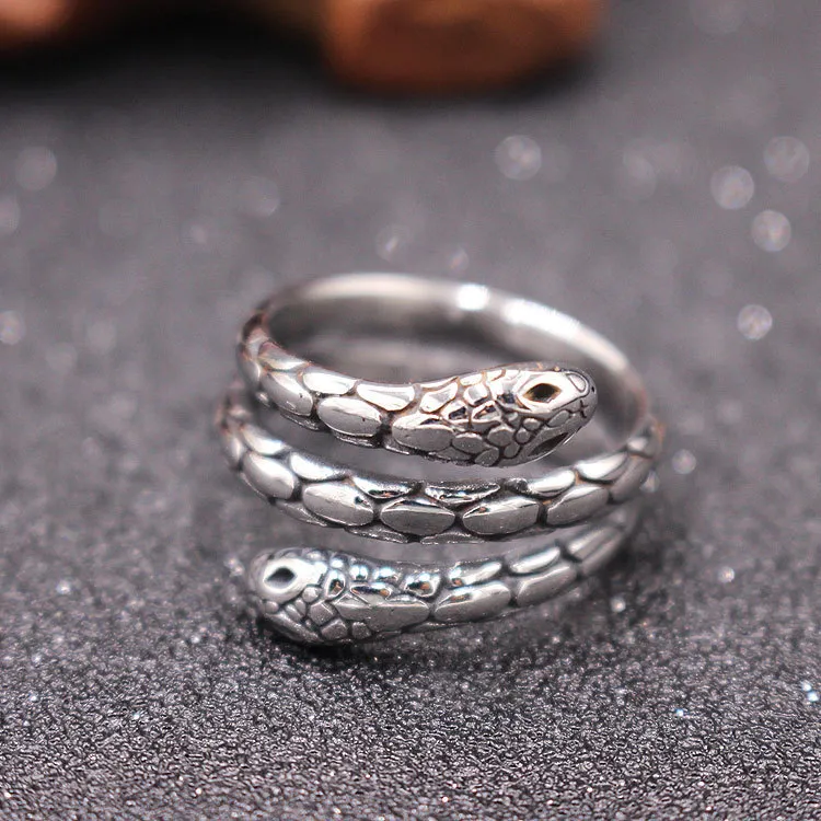 Retro Mens Titanium Steel Ring