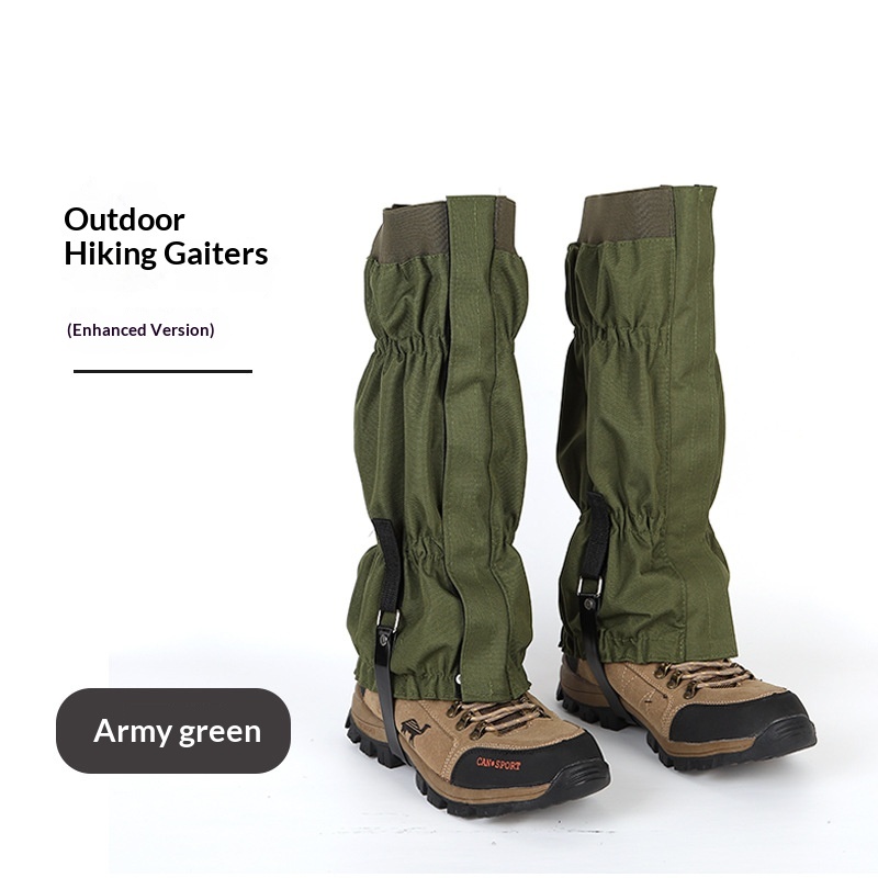 Outdoor thickened oxford cloth snow gaiters (army green)
