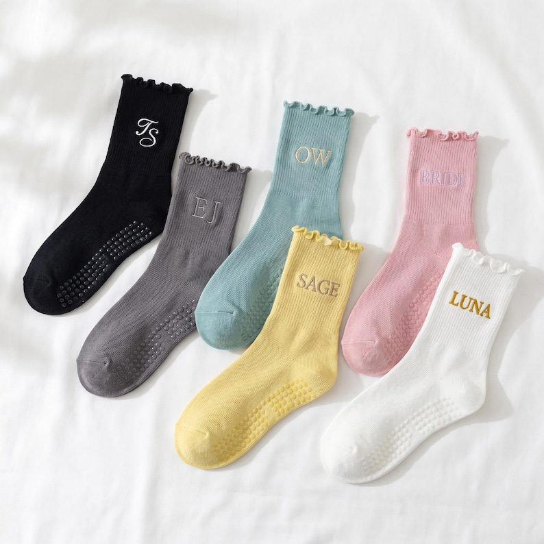 Embroidered Yoga Socks For Children