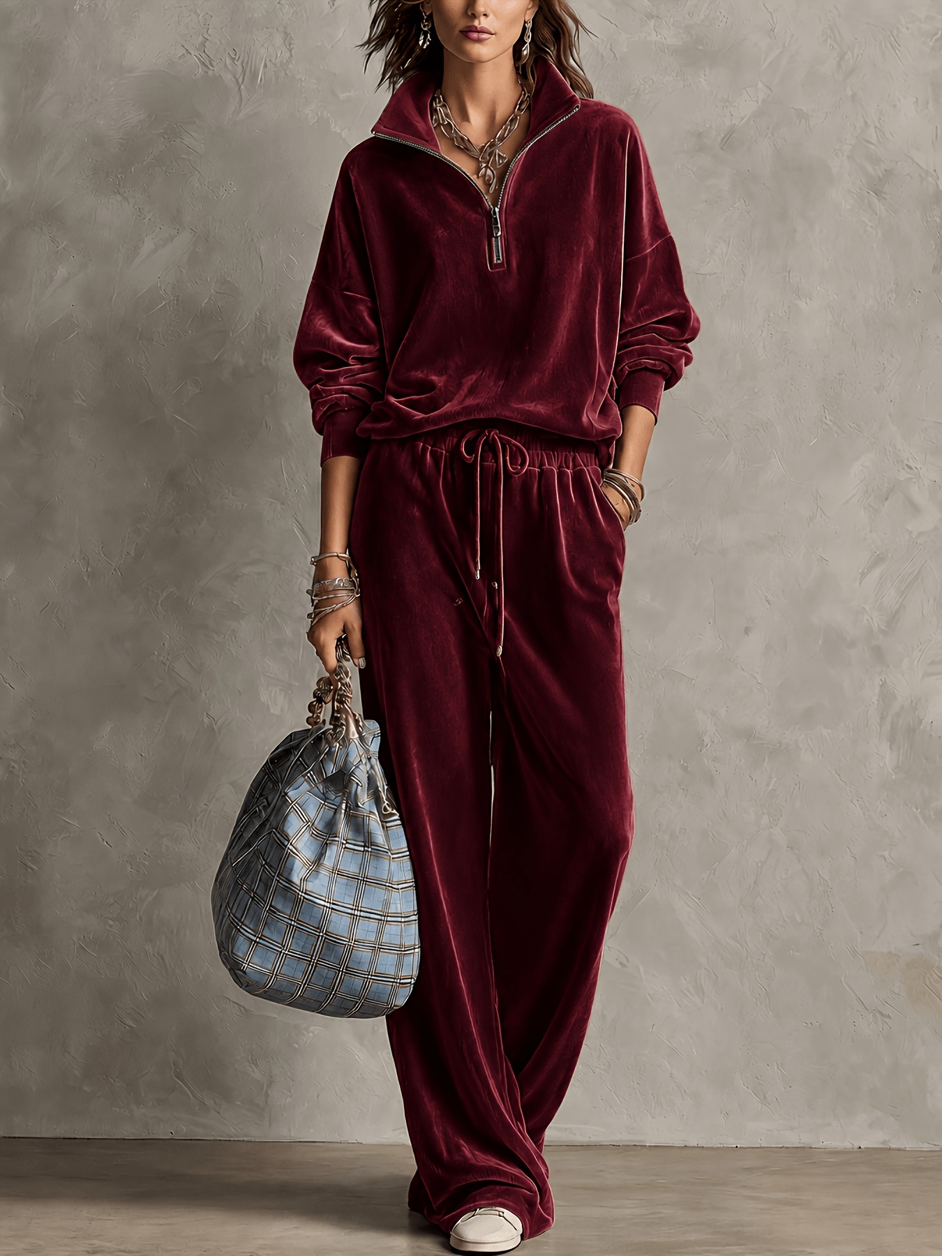 Women's leisure suit – pink colorway casual everyday outfit