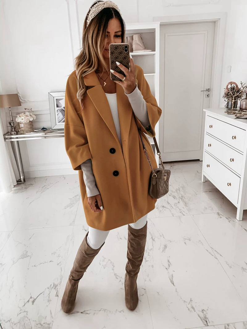 Women's fashion jacket – khaki colorway autumn layering outfit