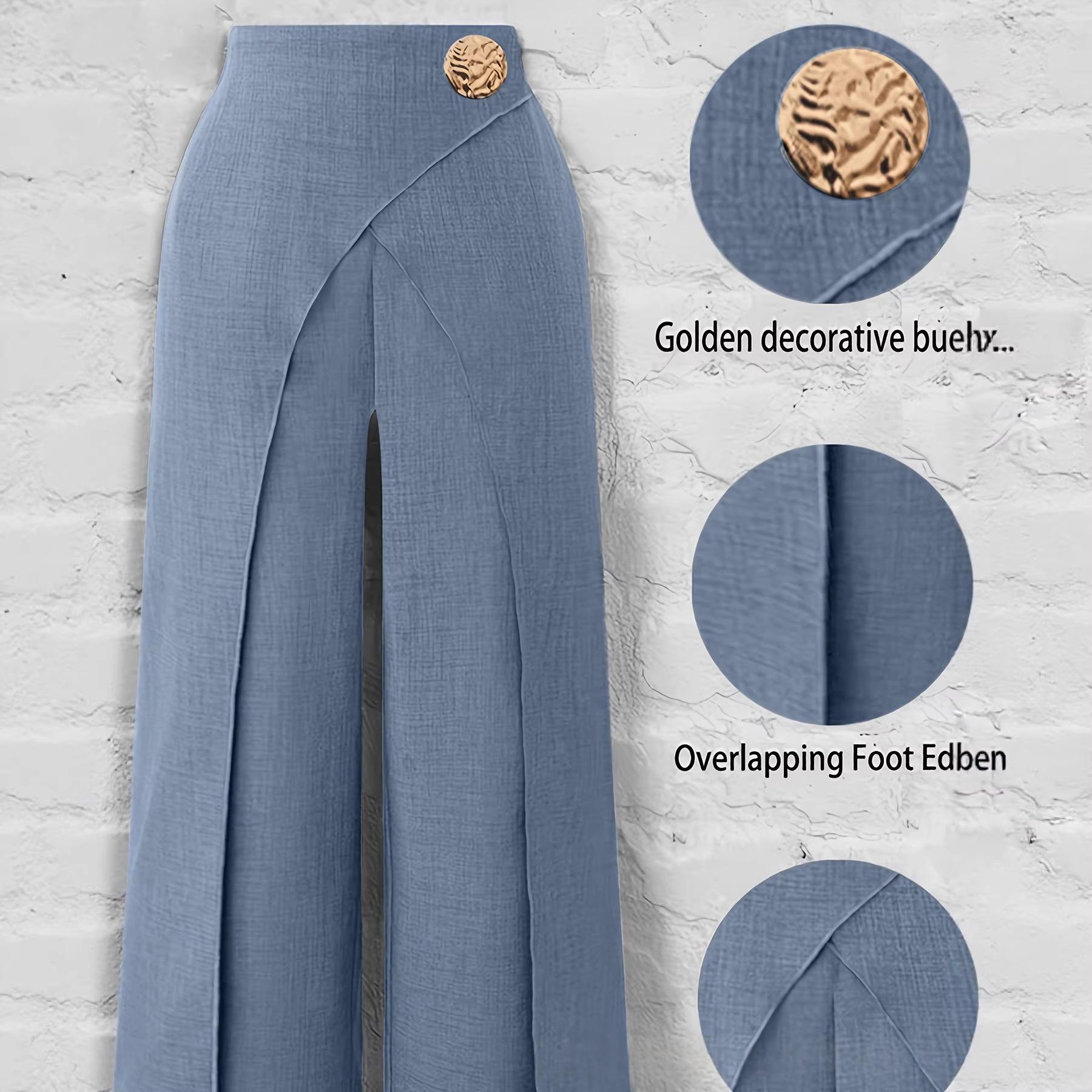 Foreign Trade Solid-Color Loose-Fit New Design Wide-Leg Pants