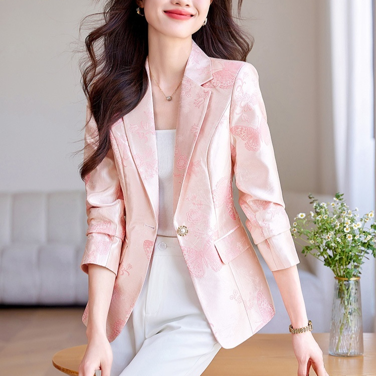 Women's Autumn Clothing Elegant Slim-fit Suit Top