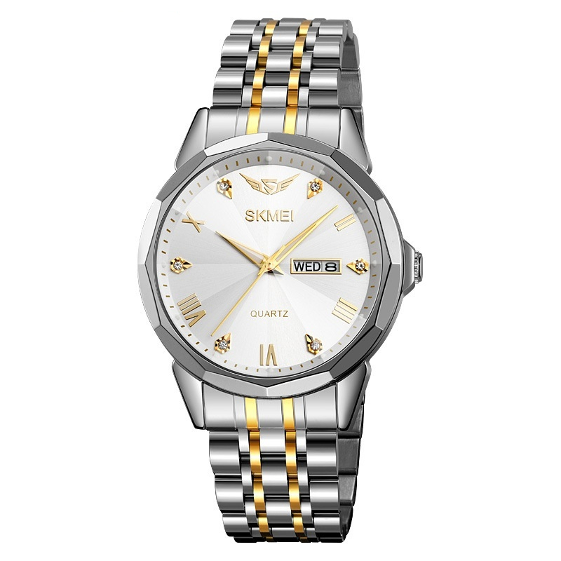 Business Solid Steel Band Calendar Casual Waterproof Watch 2
