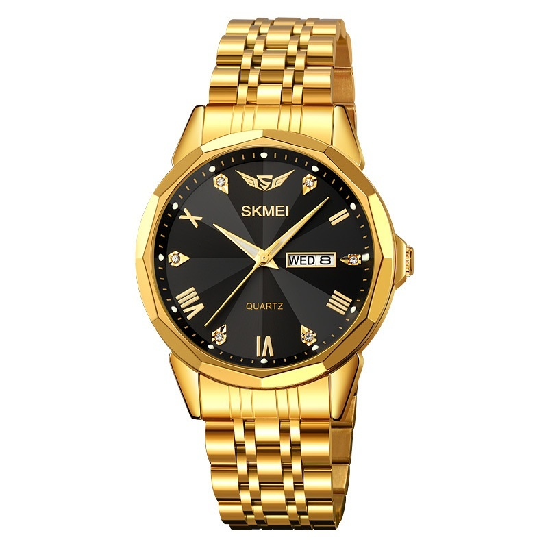 Business Solid Steel Band Calendar Casual Waterproof Watch 5