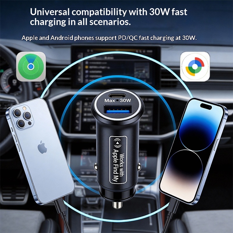 Multi-system Dual-port Quick-charging Anti-loss Car Charger