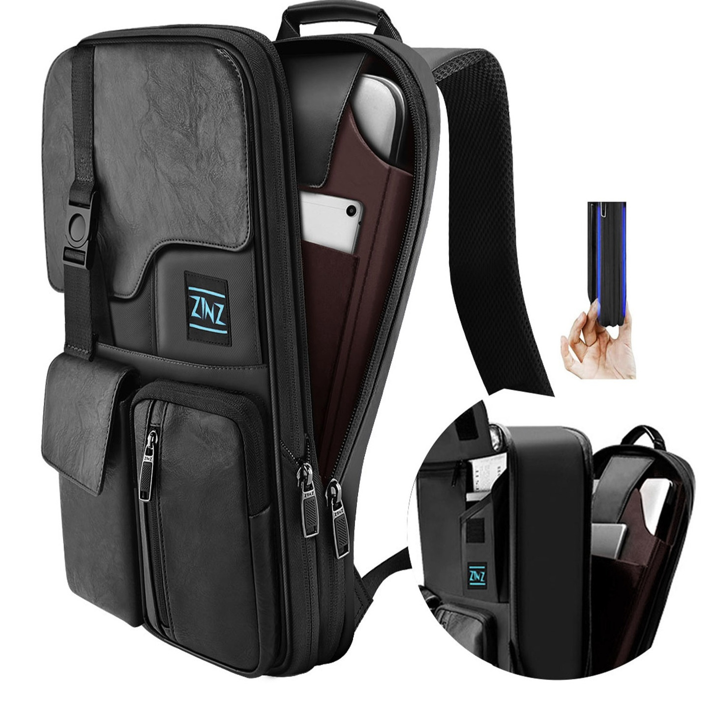 Laptop Backpack Mens Premium Business-Style Computer Bag 2