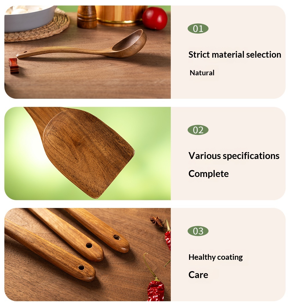 Acacia Wood Large-Sized Shovel And Spoon Cooking Spatula Kitchen Utensil Set 60e6c4a8 F255 4349 912c 3db7eb85a067 Trans