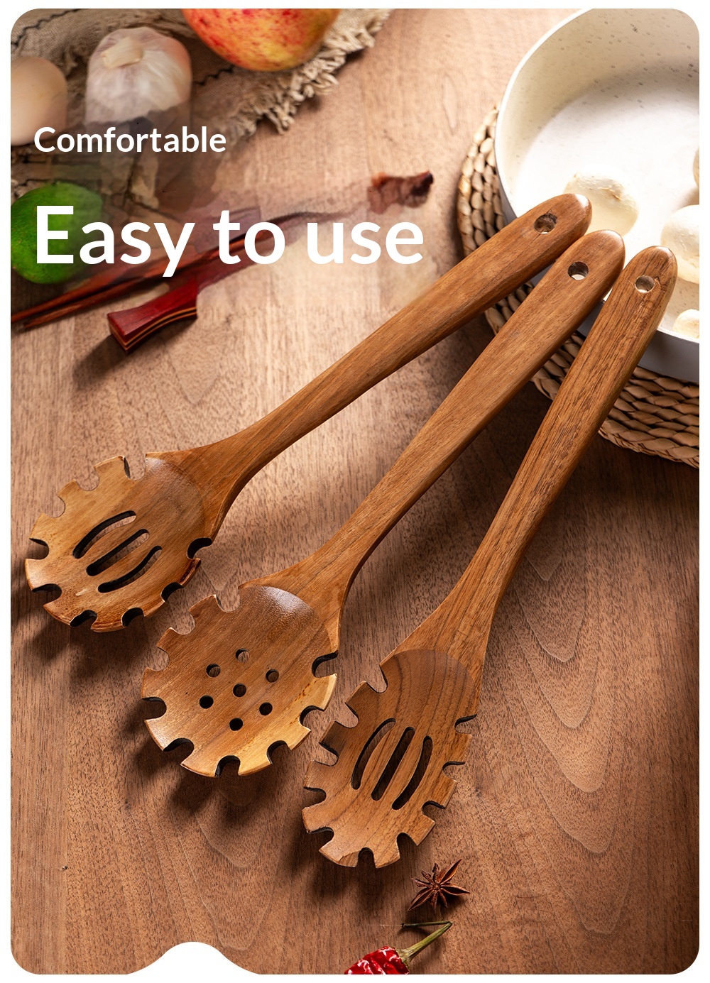 Acacia Wood Large-Sized Shovel And Spoon Cooking Spatula Kitchen Utensil Set 742414aa 4c1a 4f85 Aada 0aecce0c81b3 Trans