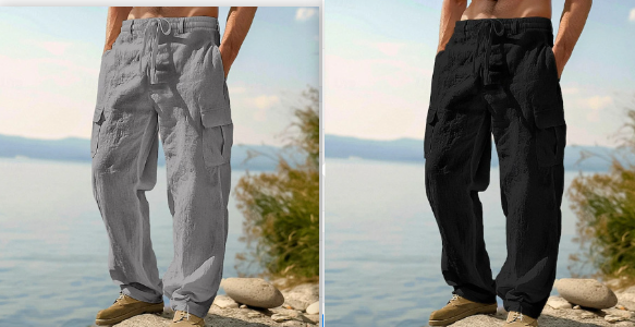 Men's Four Seasons Thin Loose Casual Wide-leg Pants - Image 11
