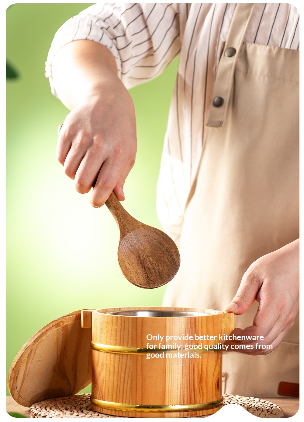 Acacia Wood Large-Sized Shovel And Spoon Cooking Spatula Kitchen Utensil Set Ed12a86a 4d98 43d4 9395 77f1e9b4e703 Trans