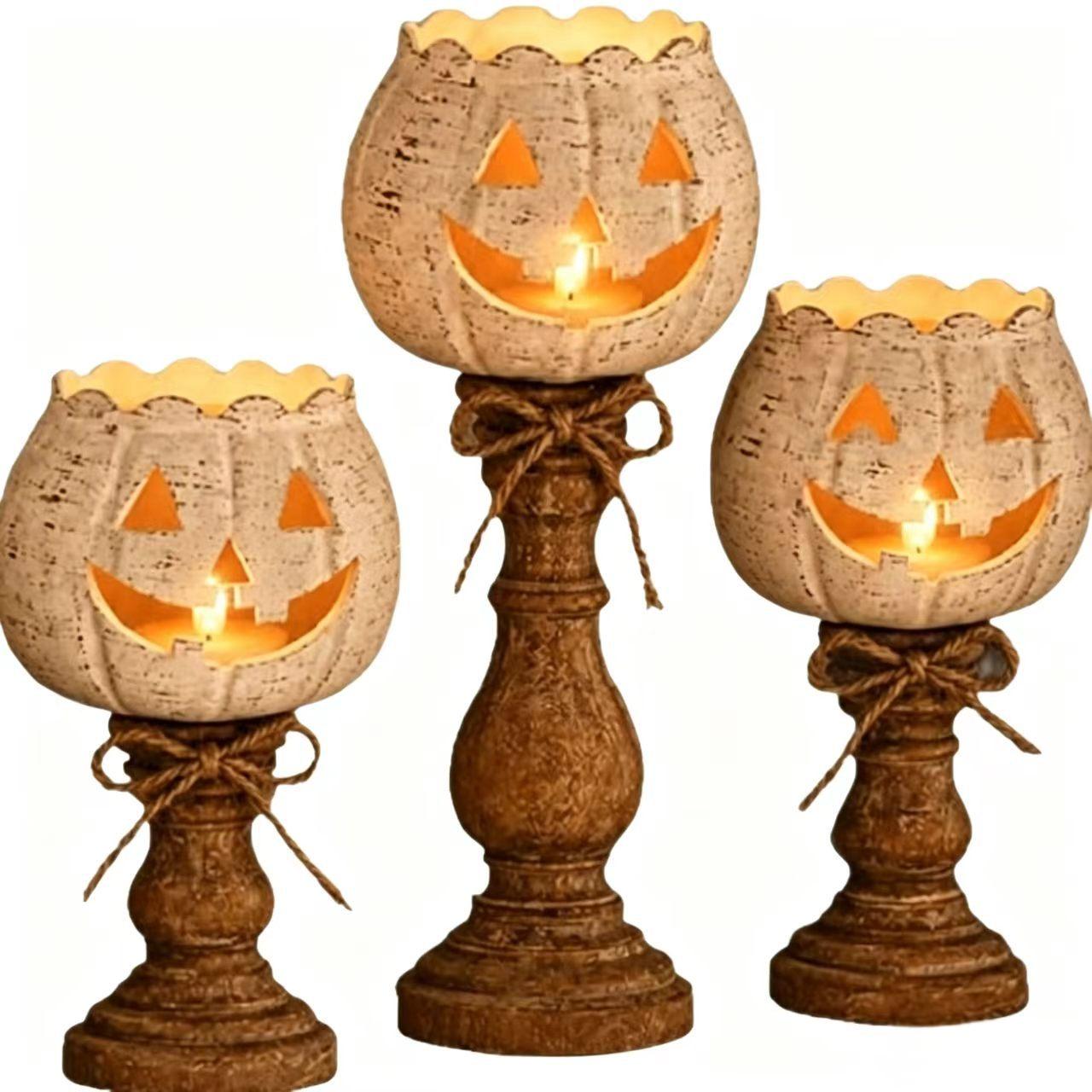 Pumpkin tealight candle holder set pumpkin scented candle