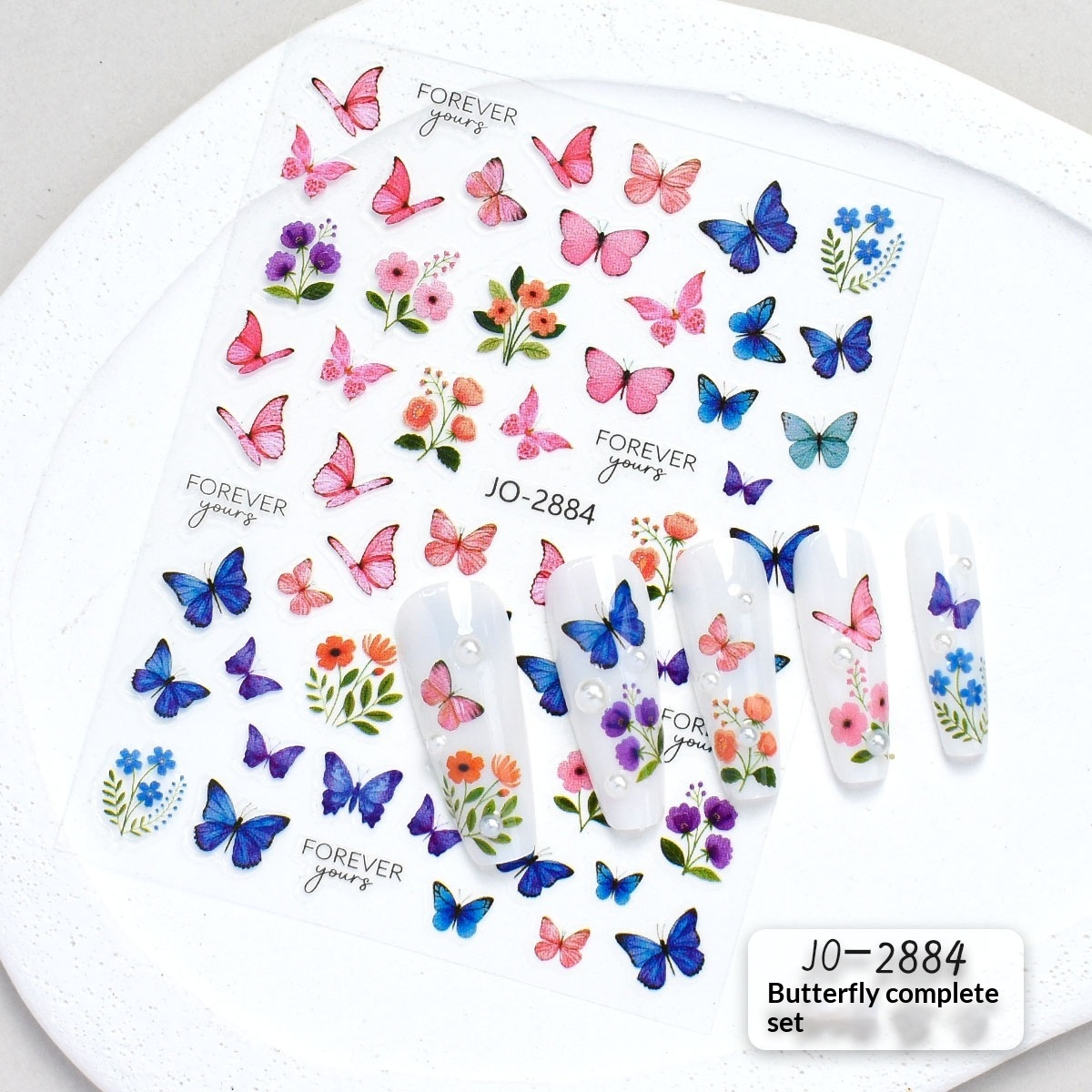 Internet-famous Best-selling Dreamy Multicolored Butterfly Nail Stickers