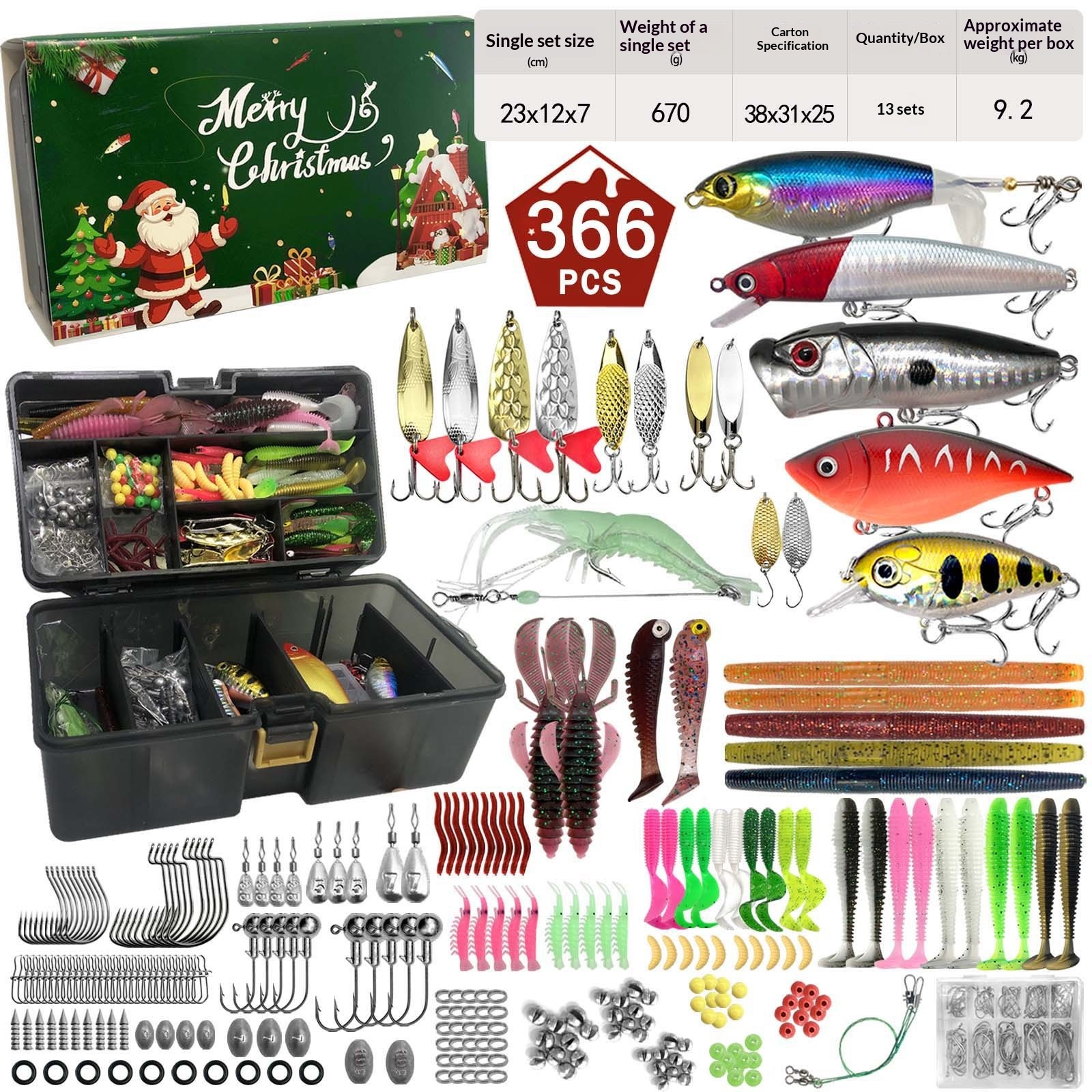 Christmas Fishing Lure Gift Box Blind Box Lure Set
