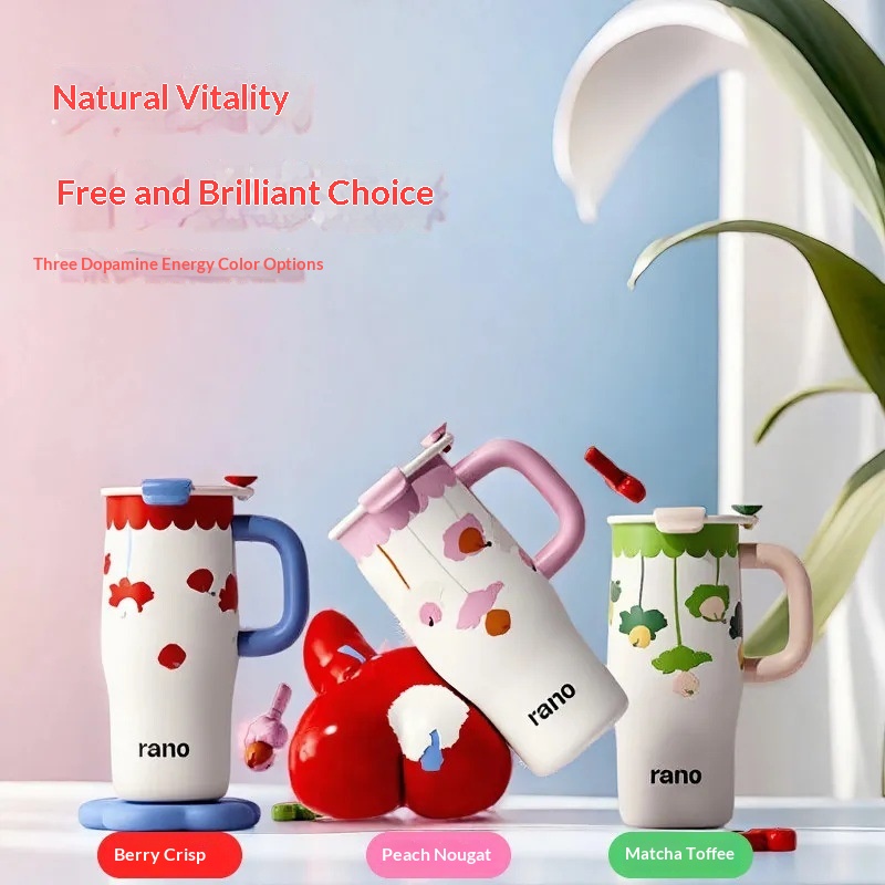 Ceramic Coated Travel Coffee Mug with Thermos Insulation 4