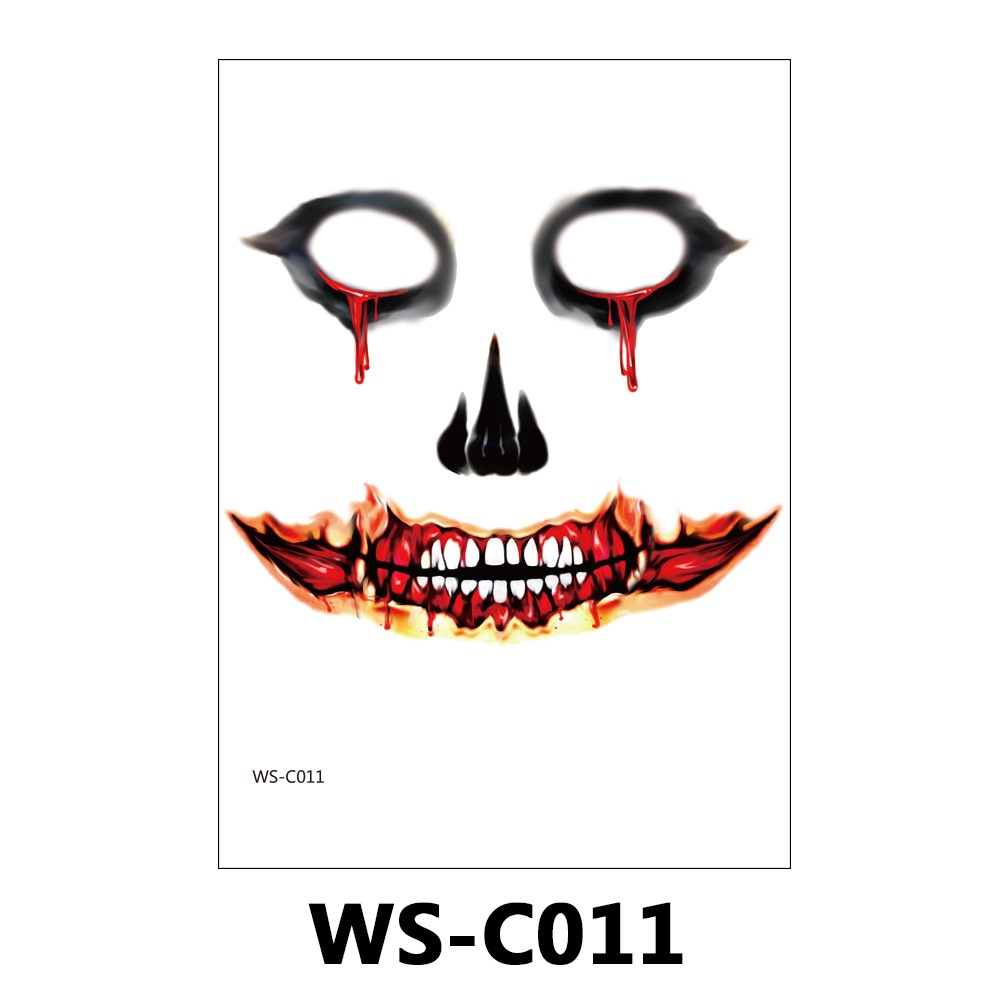 Waterproof Horror Transparent Stickers for Parties