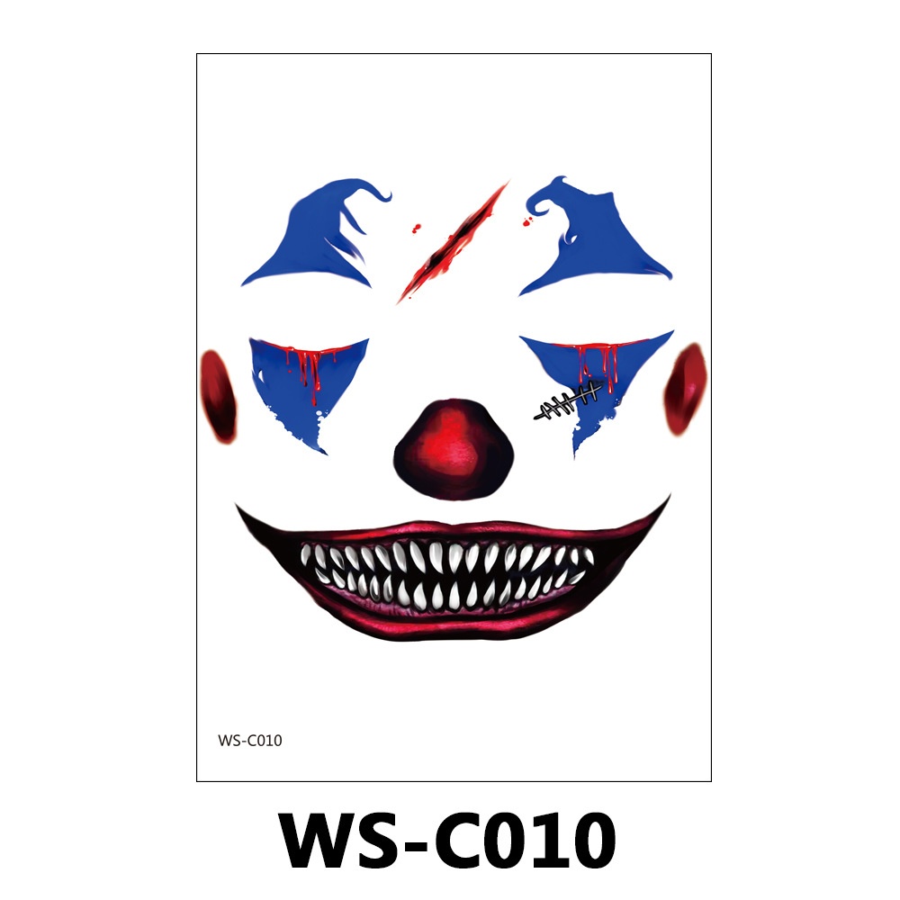 Waterproof Horror Transparent Stickers for Parties