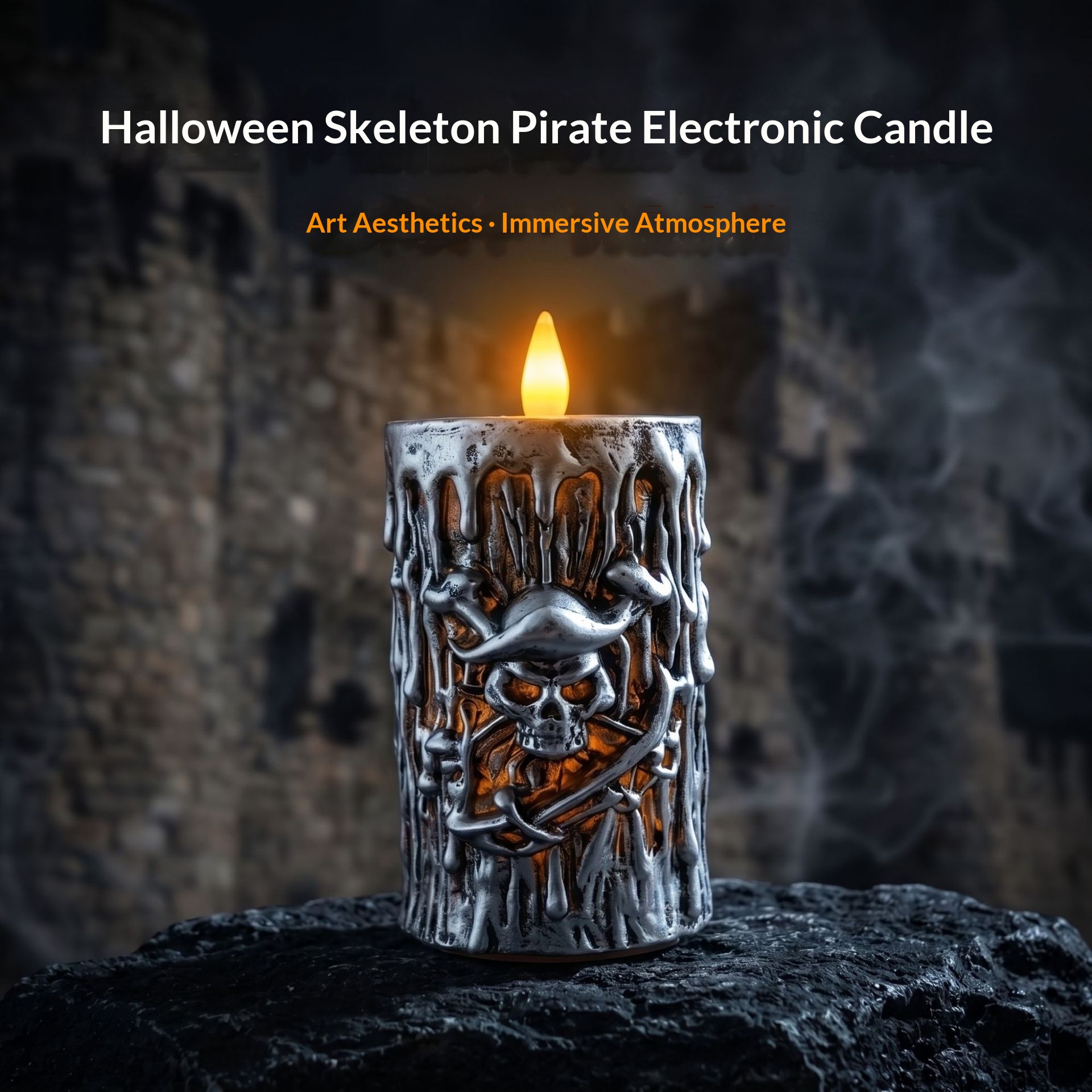 Pirate Tear Noodle Party Electronic Candle Lamp Halloween Ornament