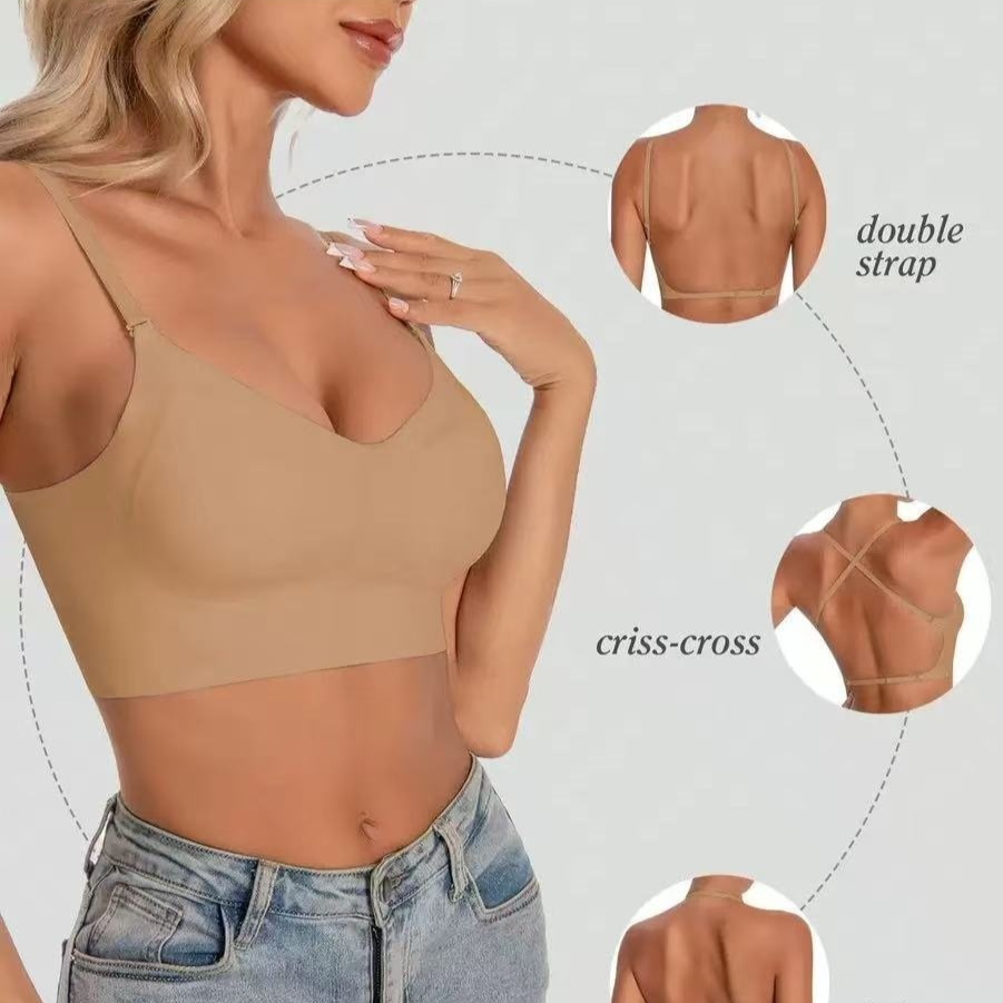 Soutien-gorge dos nu invisible à couverture intégrale