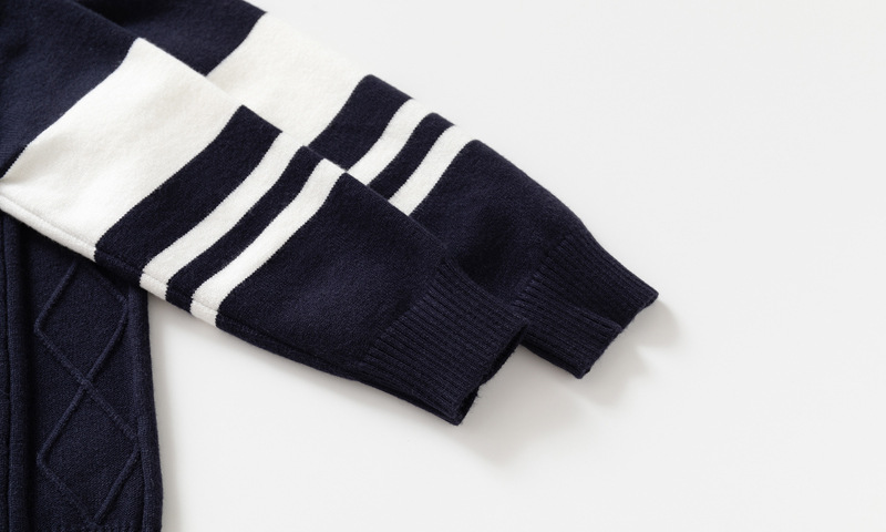 Casual Knitted Polo-neck Top For Boys