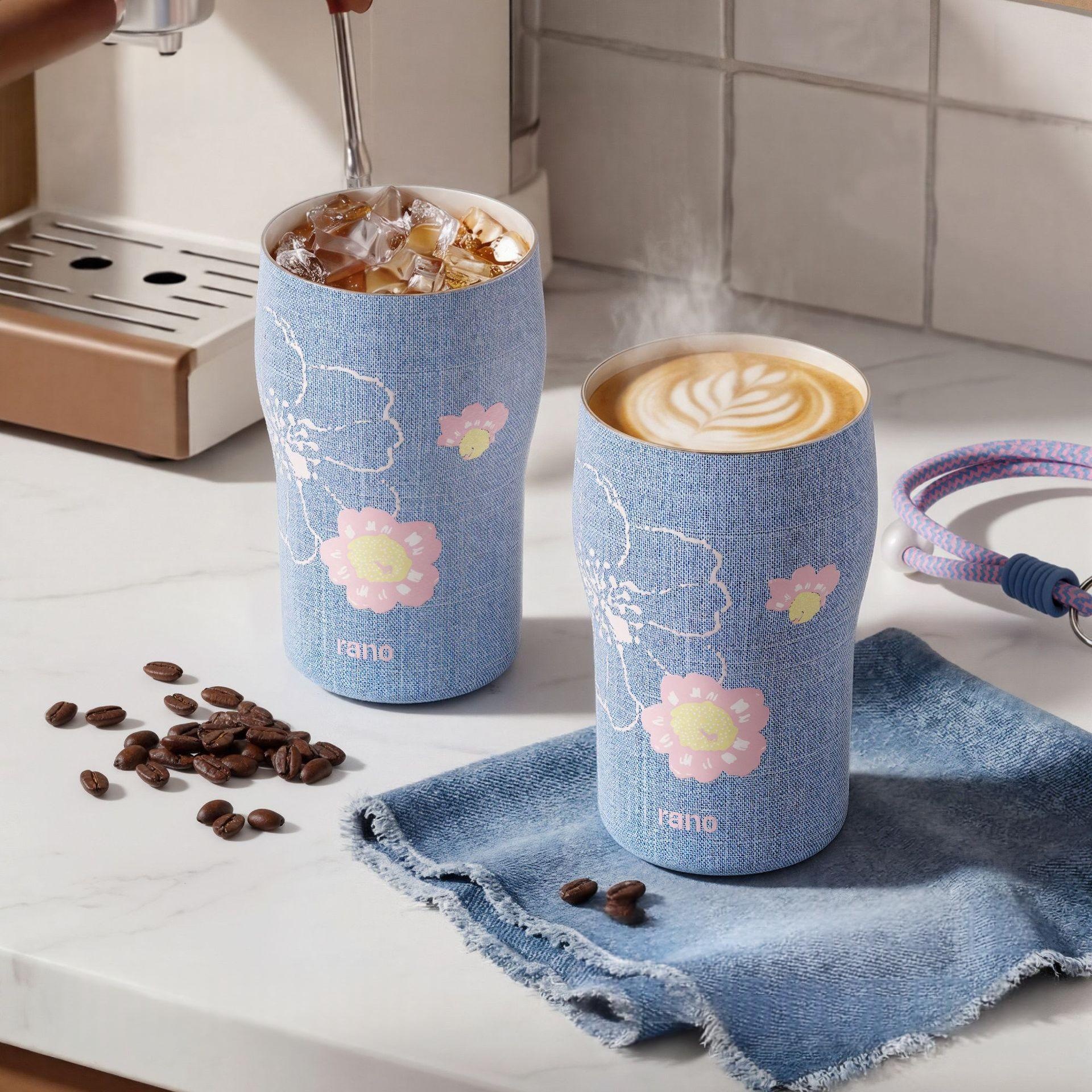 Ceramic Double-Wall Straw Cup with Lid for Women 6