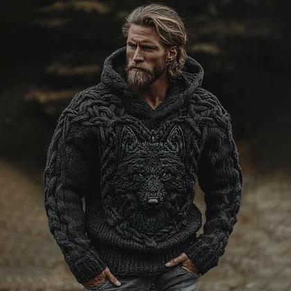 Men's Casual Printed Hoodie With No Pockets