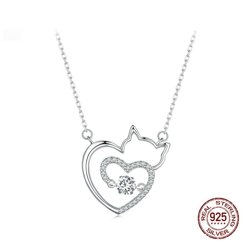 Collier Chat Argent S925 — Pendentif Félin Élégant