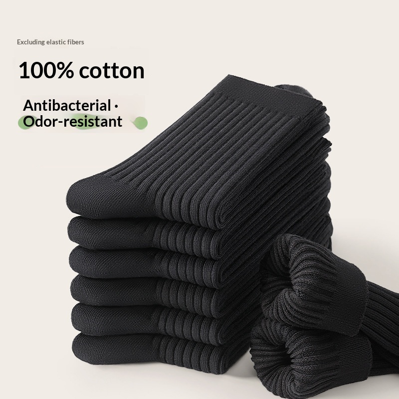 Mens Odor-Resistant Winter Mid-Calf Socks