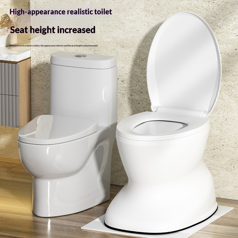 The Elderly Person Uses A Portable Commode