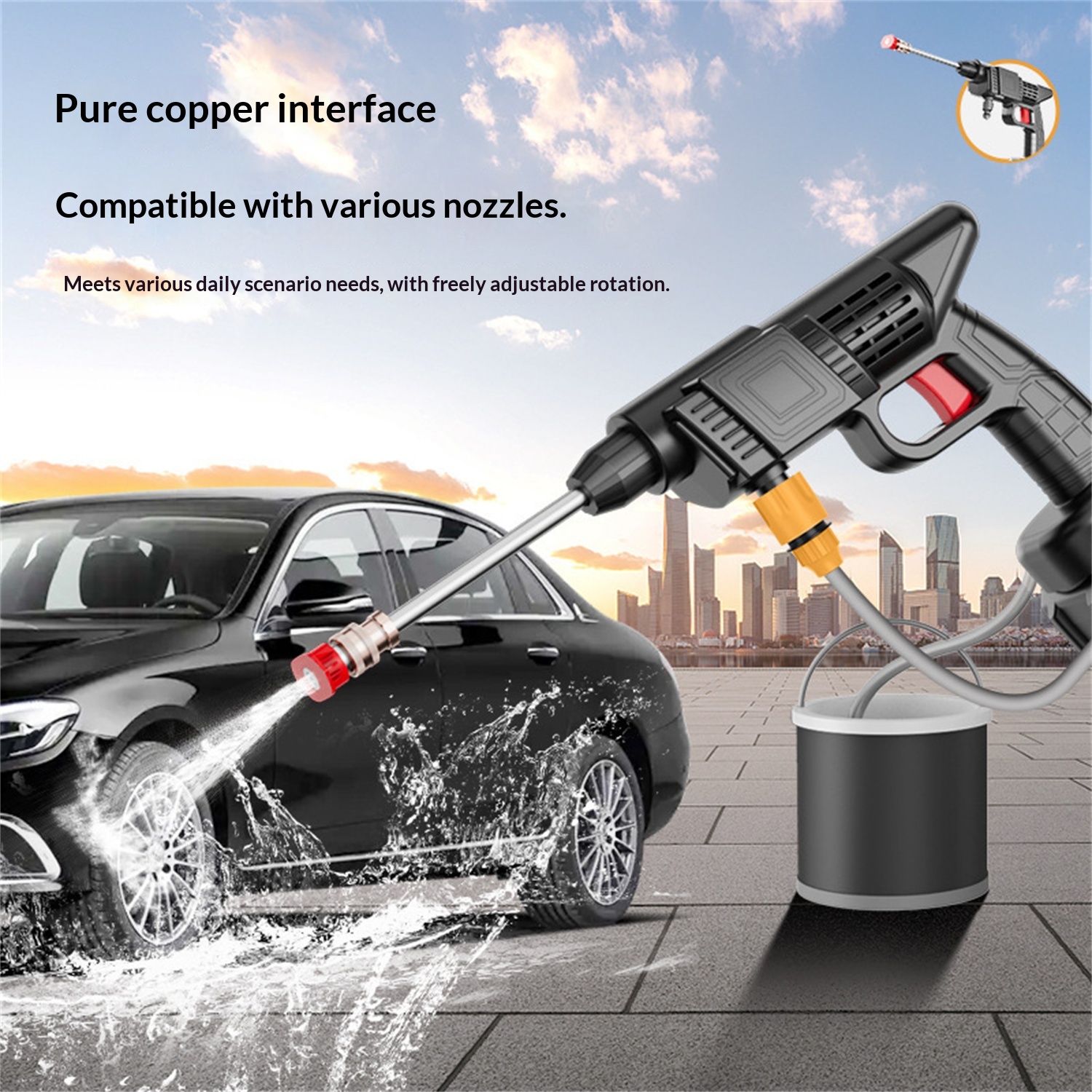 Wireless High-pressure Car Wash Water Grabs Cars